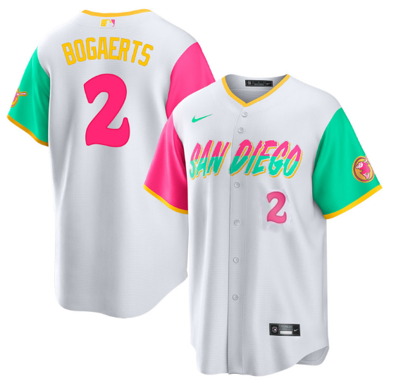 Youth San Diego Padres #2 Xander Bogaerts 2022 White City Connect Stitched Baseball Jersey Youth San Diego Padres #2 Xander Bogaerts 2022 White City Connect Stitched Baseball Jersey